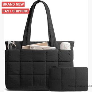 Large Puffer Tote Bag Expandable 29L Travel Work School Nurse Bag